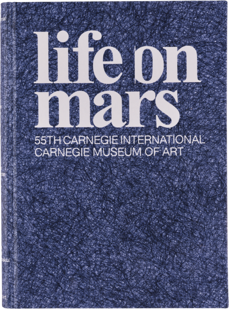 Purple book cover titled Life on mars, 55th Carnegie International, Carnegie Museum of Art