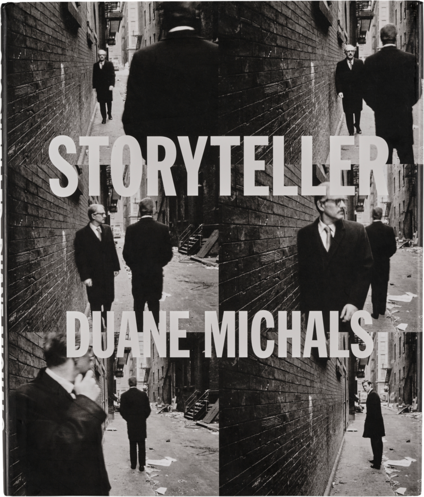 Black and white book cover titled Storyteller by Duane Michals