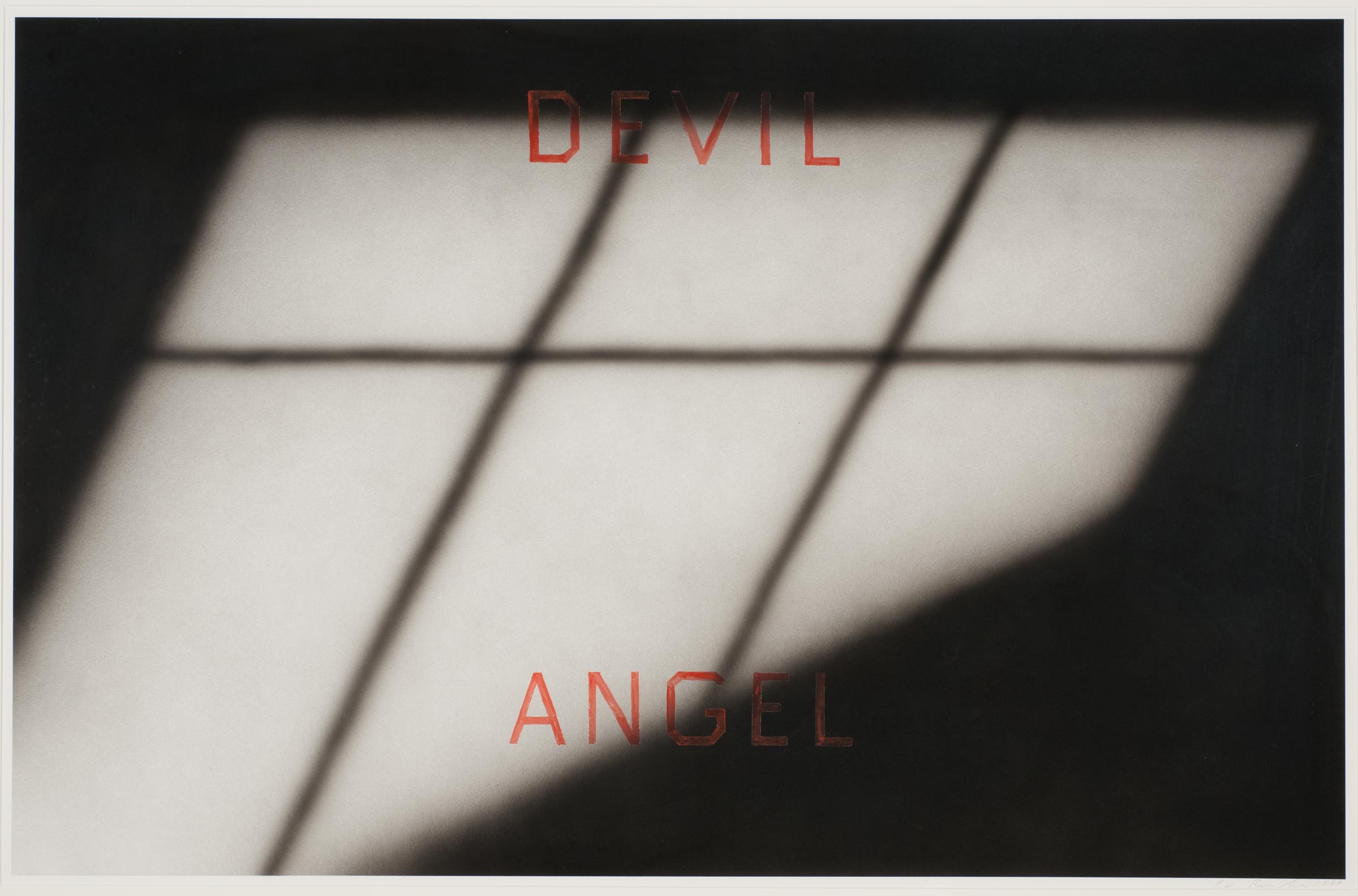 Ed Ruscha, “Devil Angel,” 1988, pigment and acrylic on paper, Carnegie Museum of Art, Gift of Dr. and Mrs. Karl Salatka, © Edward Ruscha
