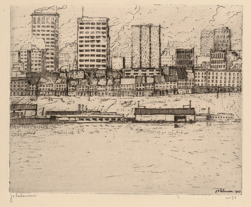 Sketch of the Pittsburgh skyline.