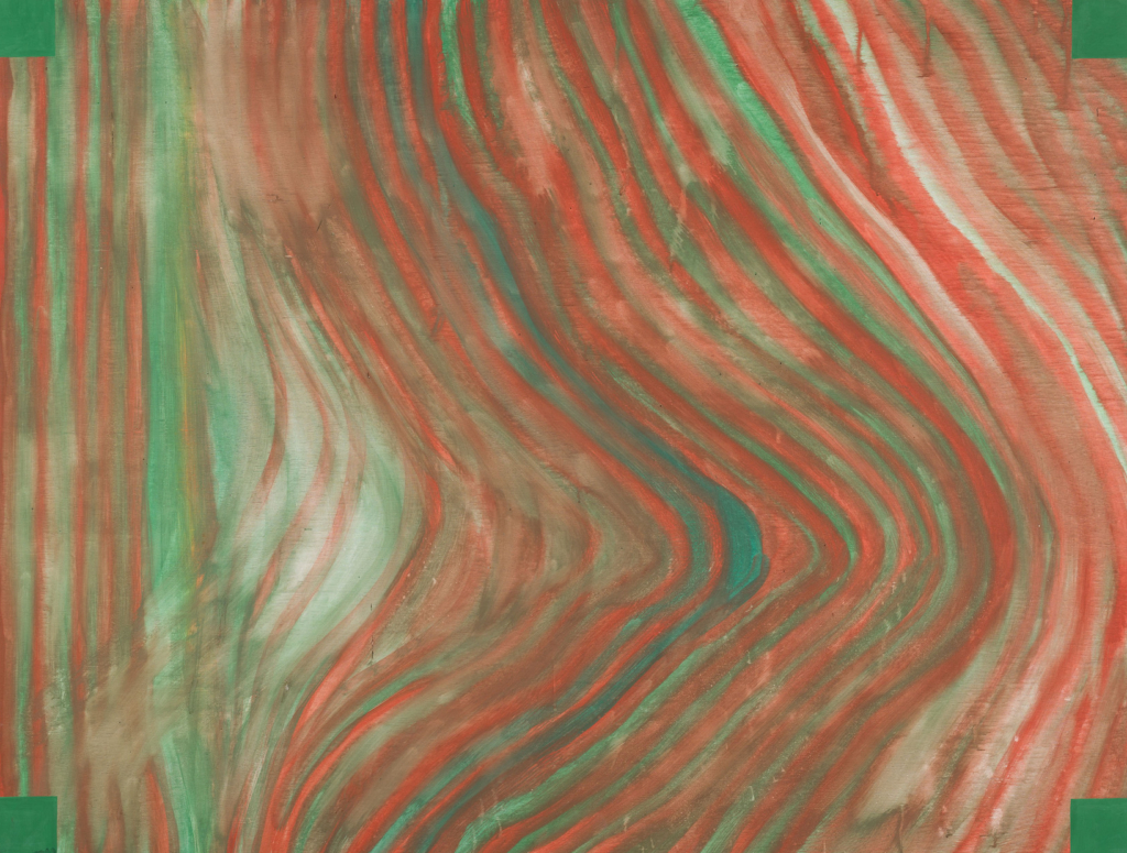 A red and green painting