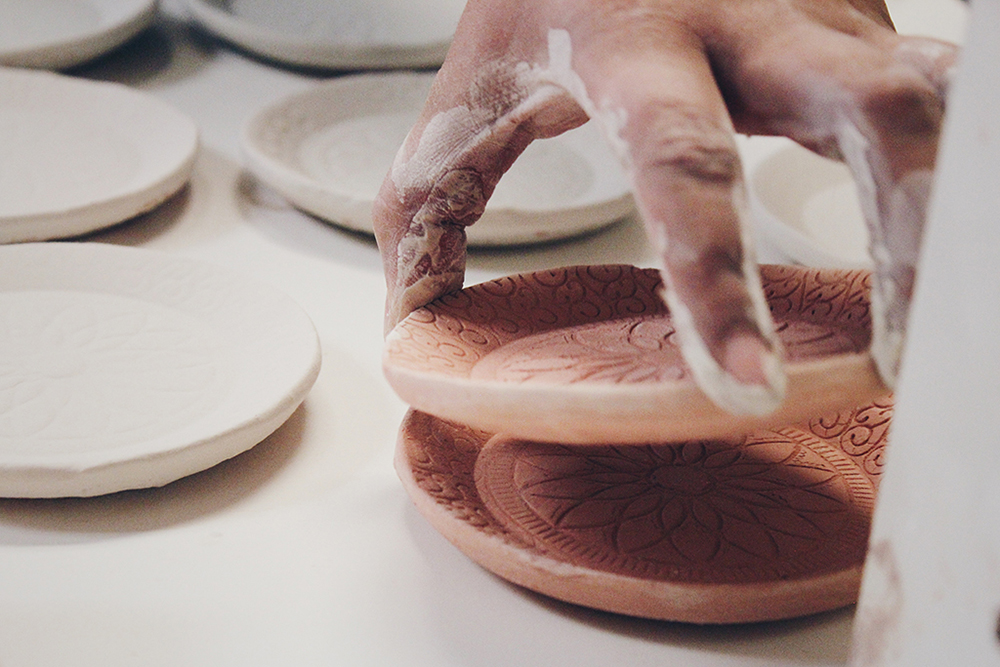 hands making ceramics