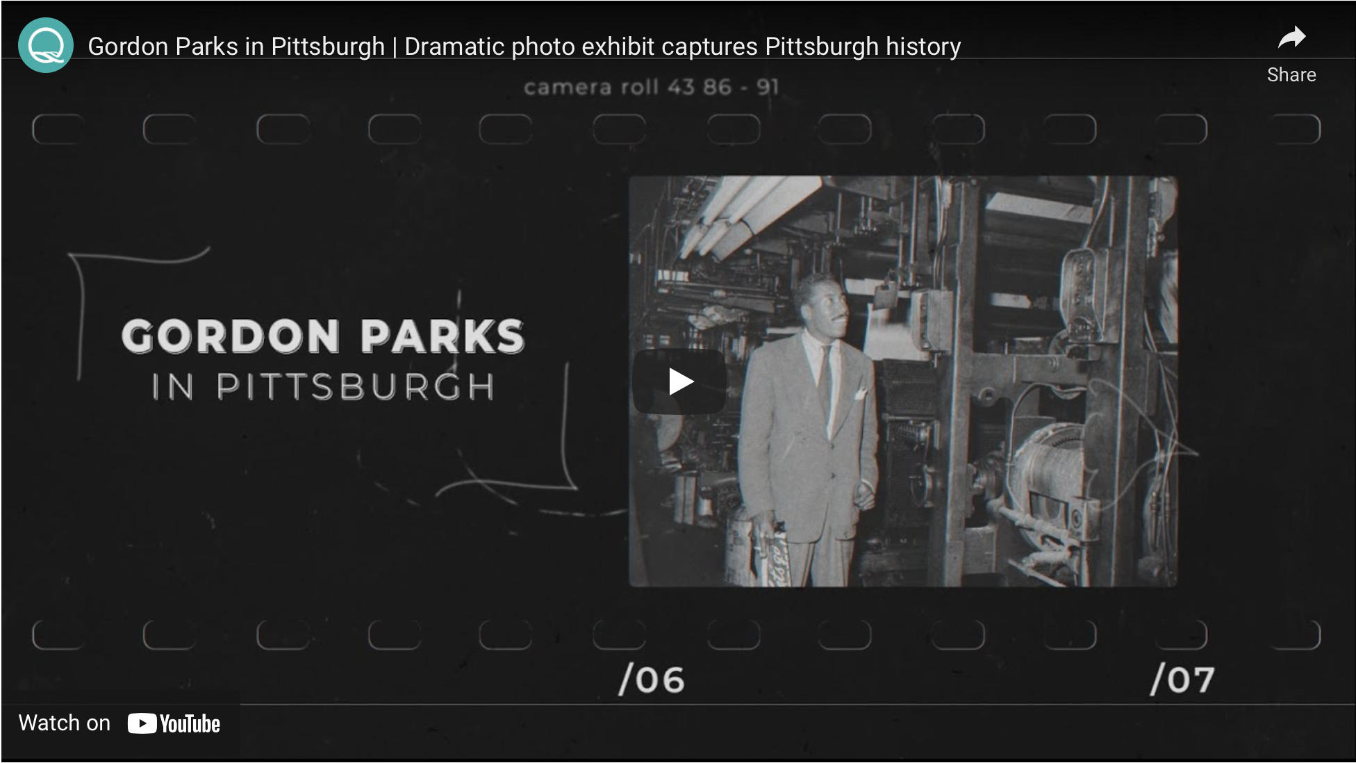 Watch WQED's feature on Gordon Parks in Pittsburgh