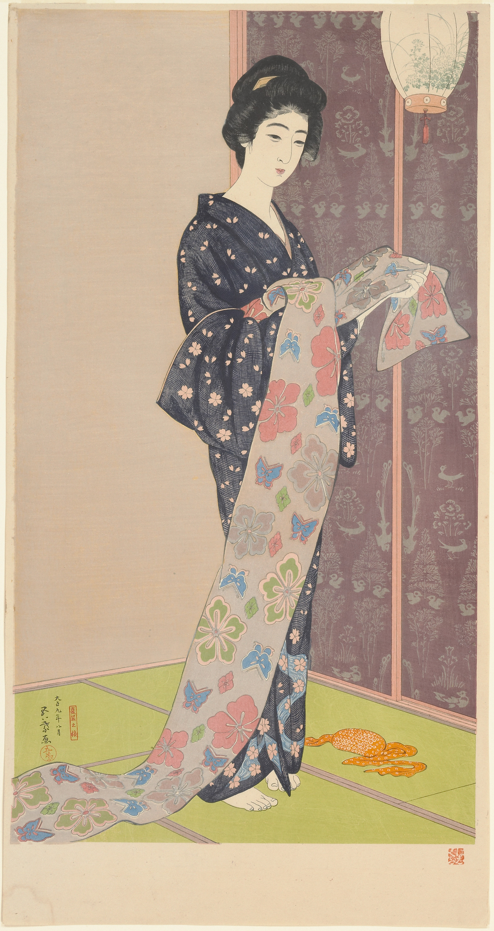 Young Woman in a Summer Kimono (Natsu yosôi no musume)