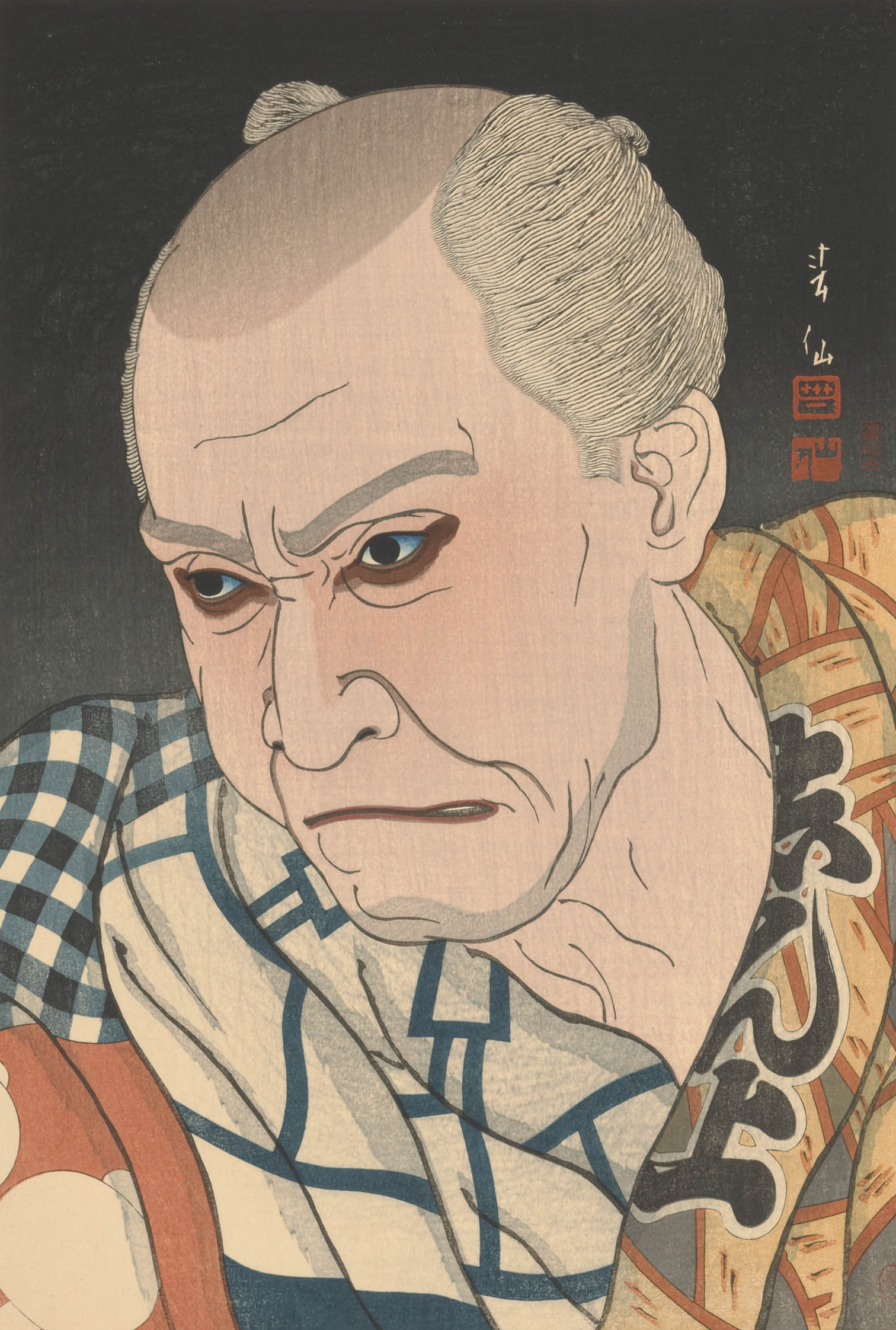 an old man's face rendered artistically