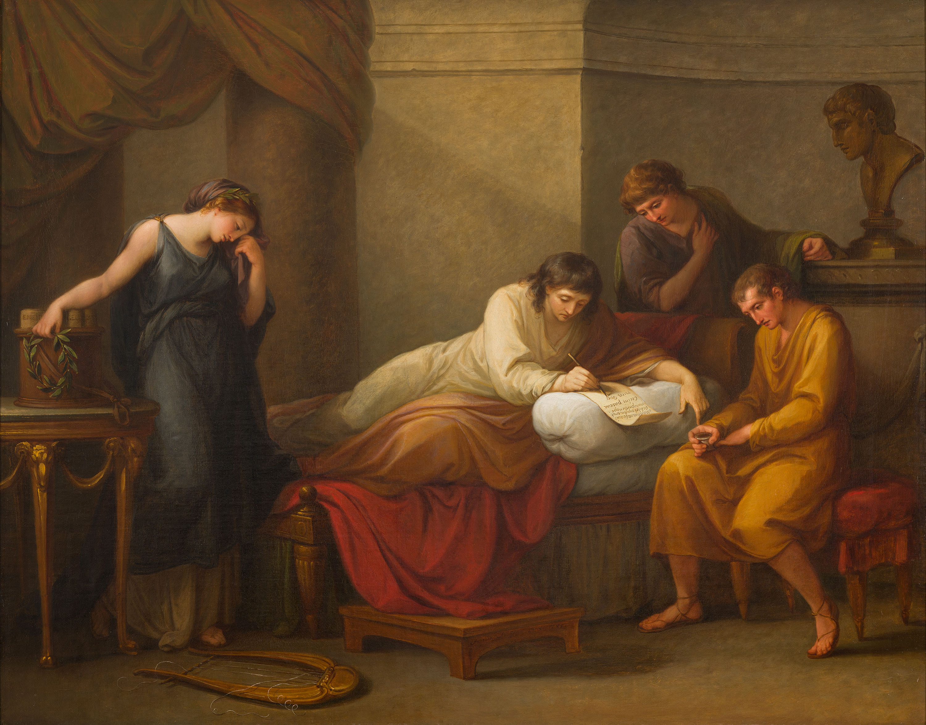 Angelica Kauffmann (Swiss, 1740–1807), Virgil Writing his Epitaph at Brundisi, 1785, oil on canvas