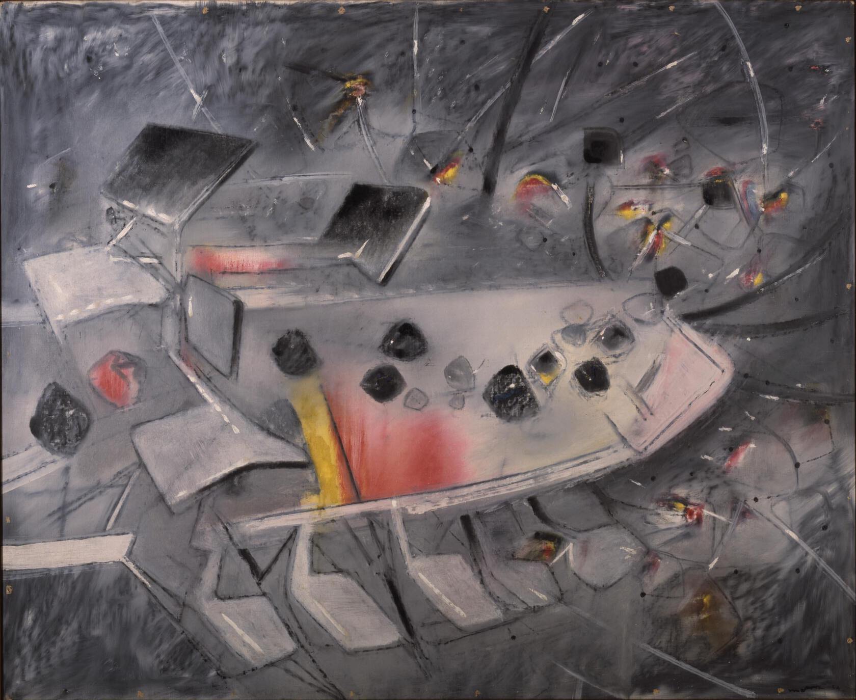 Painting titled: the continuous miner by Roberto Matta