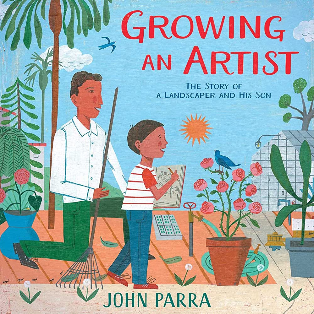 A book cover, titled growing an artist