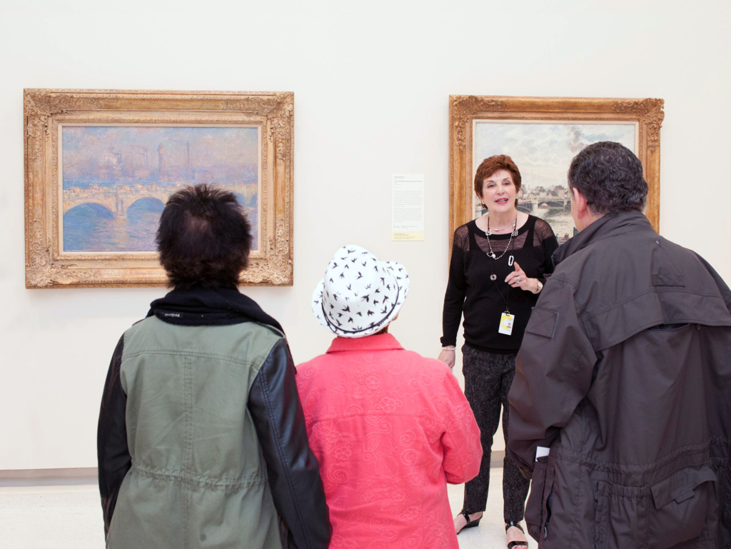 A docent tour at the museum.