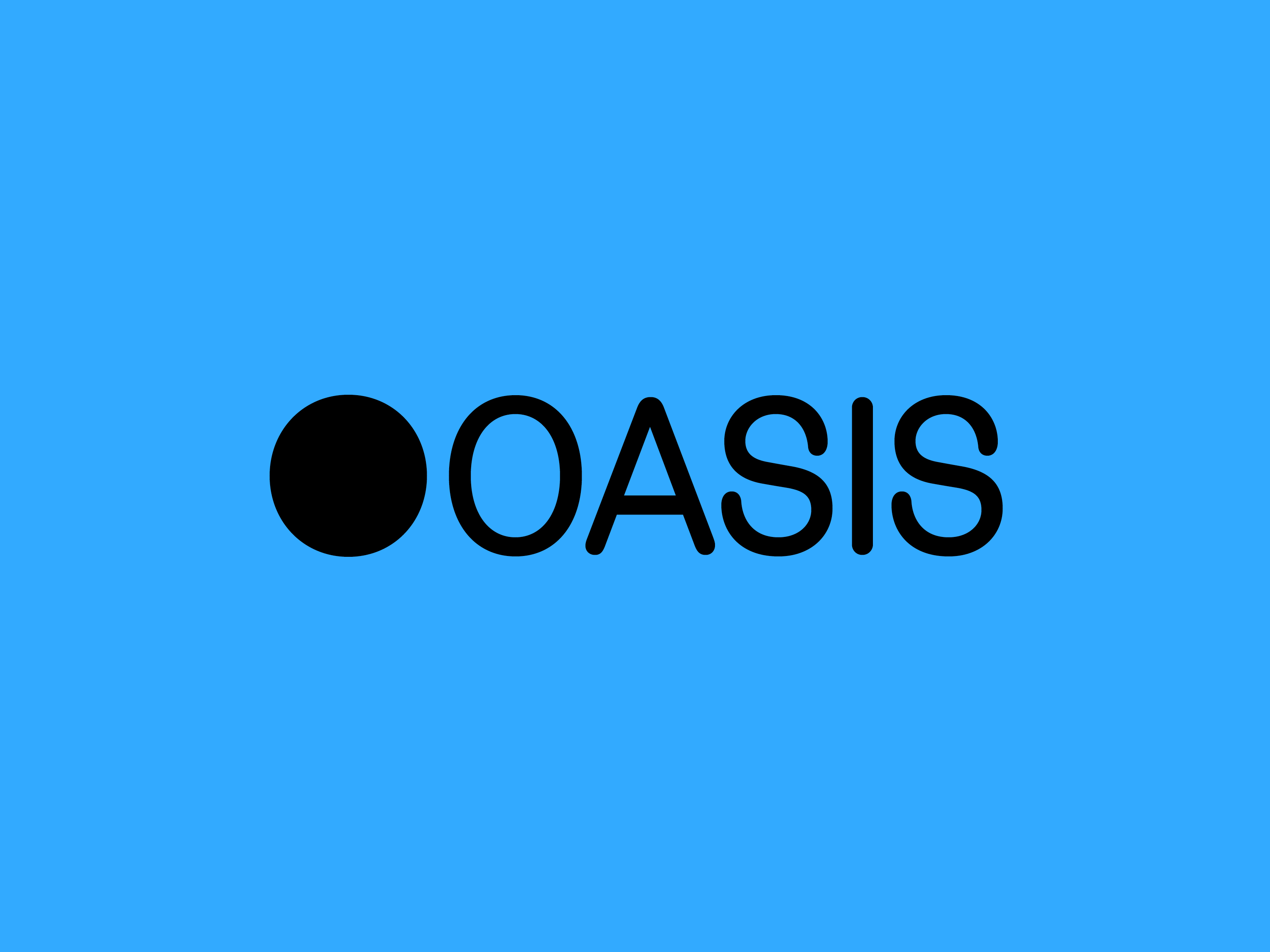 Blue graphic that reads OASIS