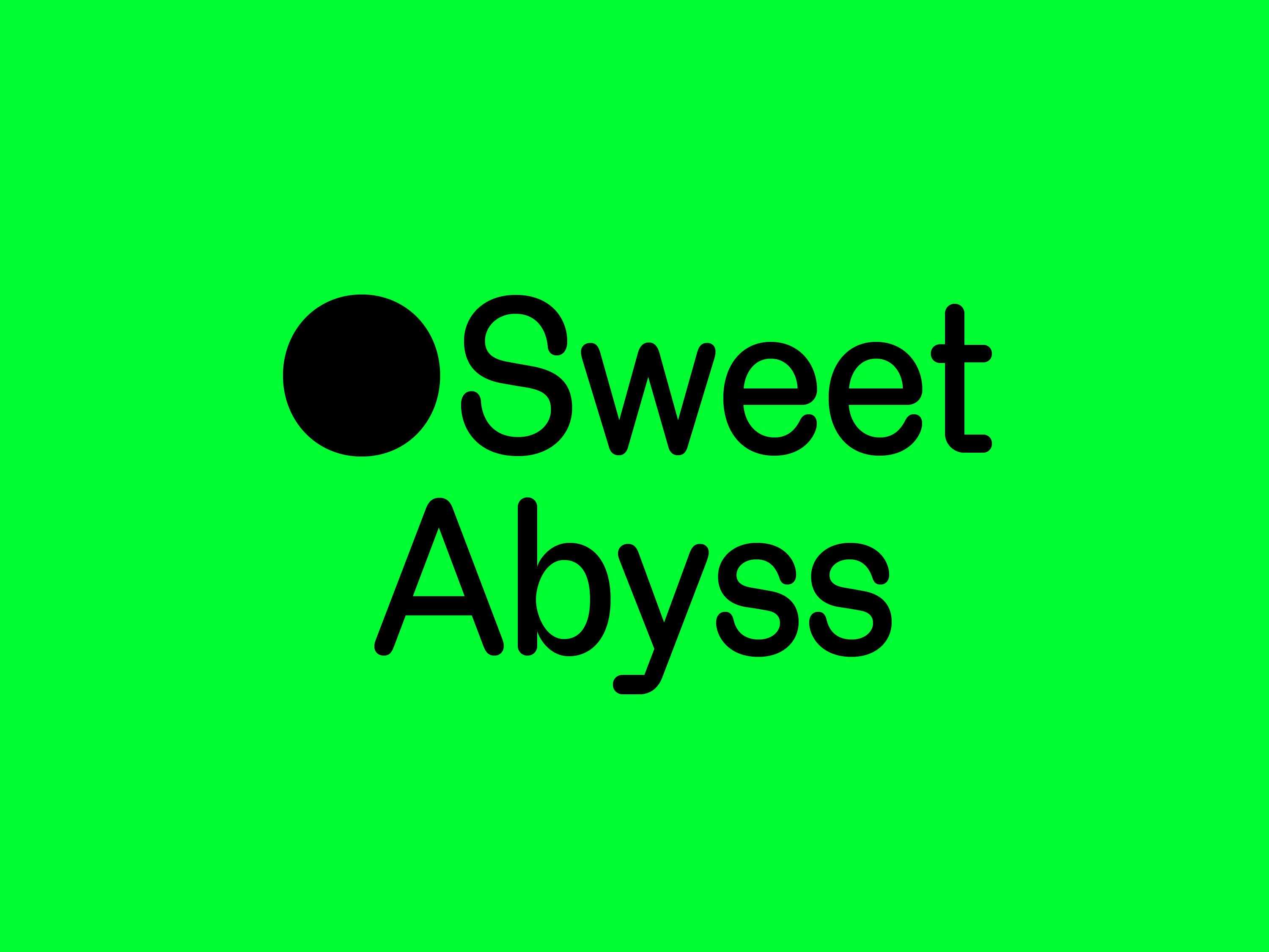 Green graphic that reads Sweet Abyss