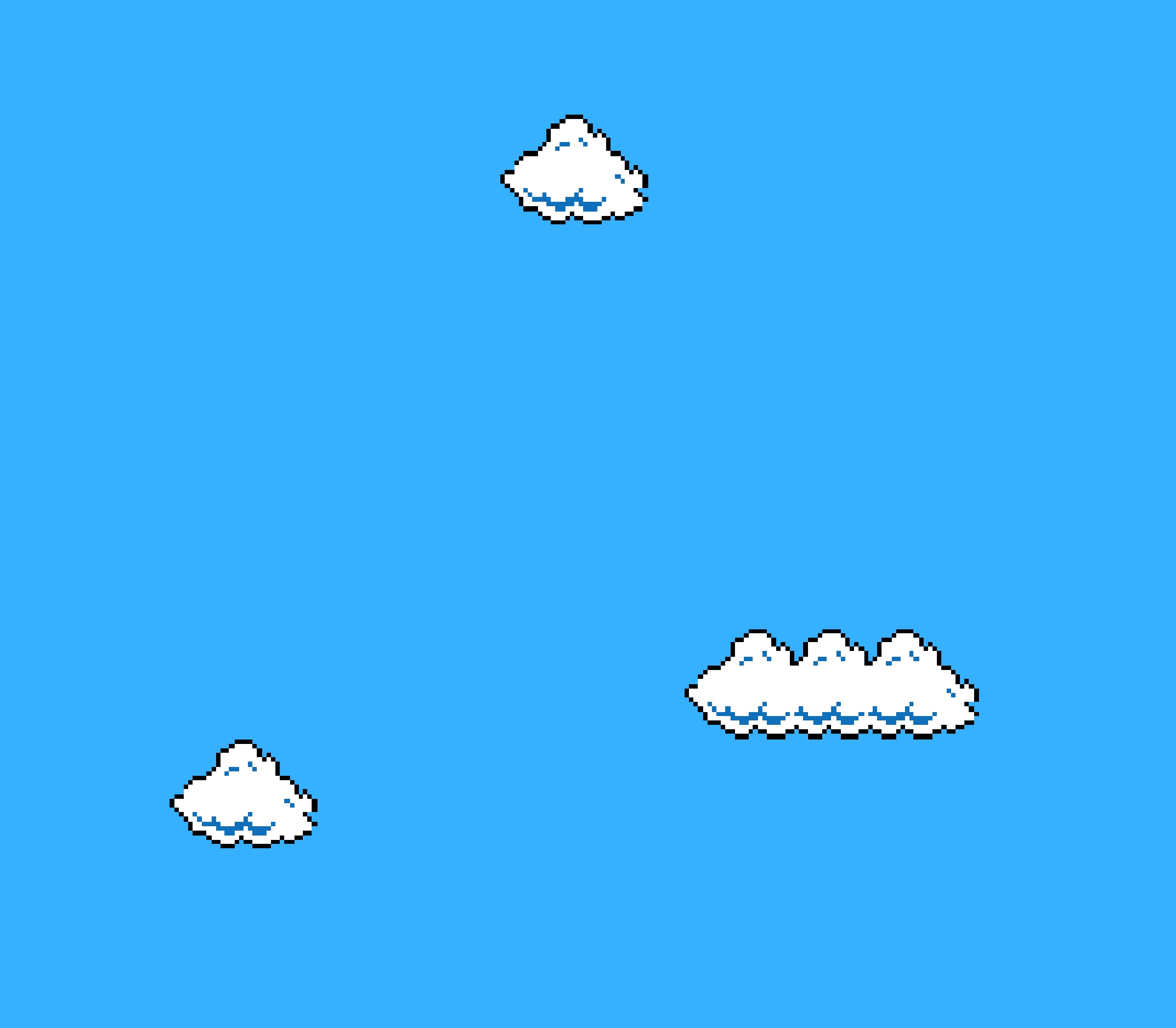 blue 8-bit clouds