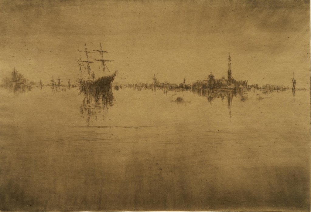 James Abbott McNeill Whistler painting titled Nocturne