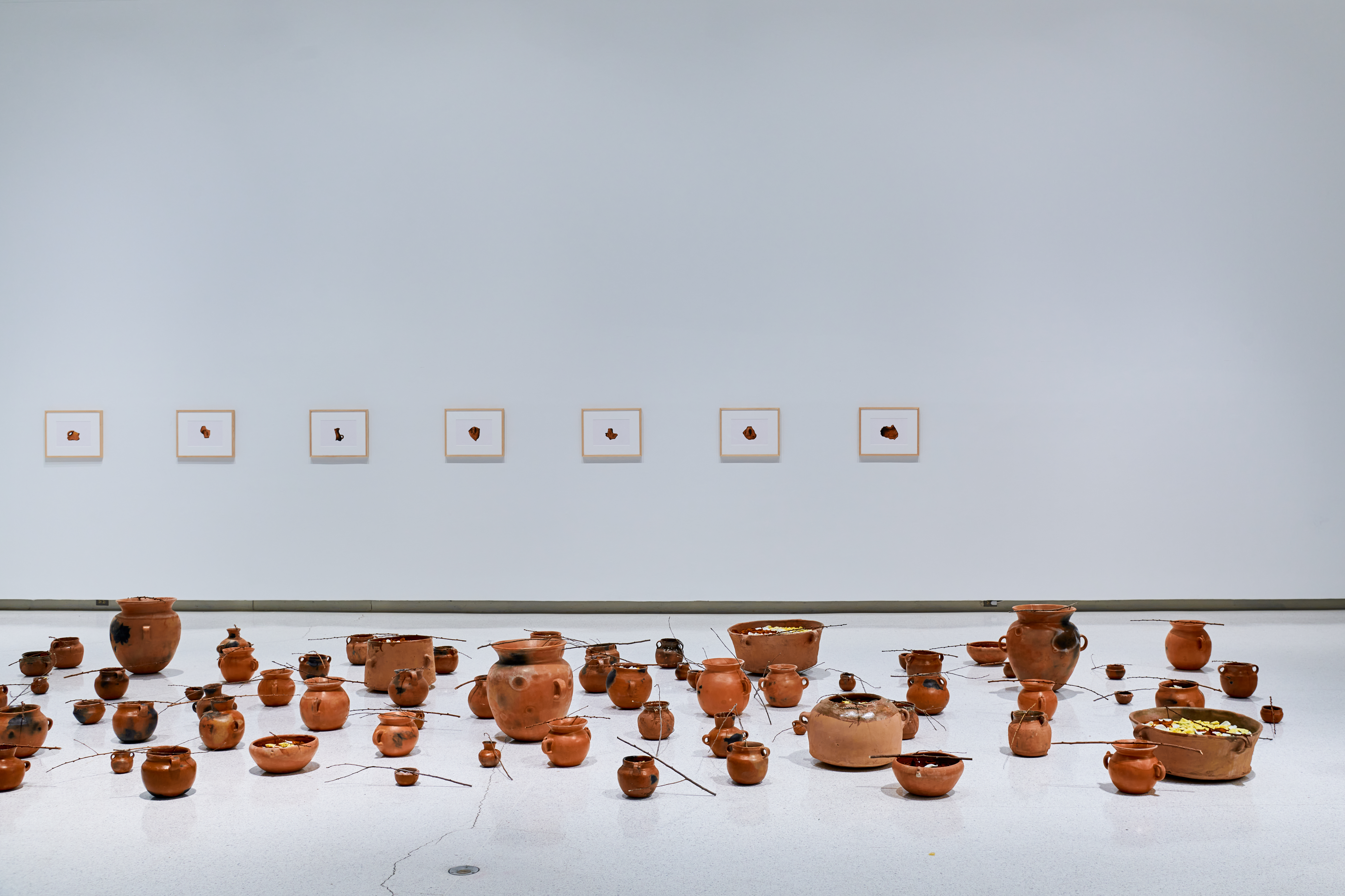 Installation view of Édgar Calel, Oyonïk