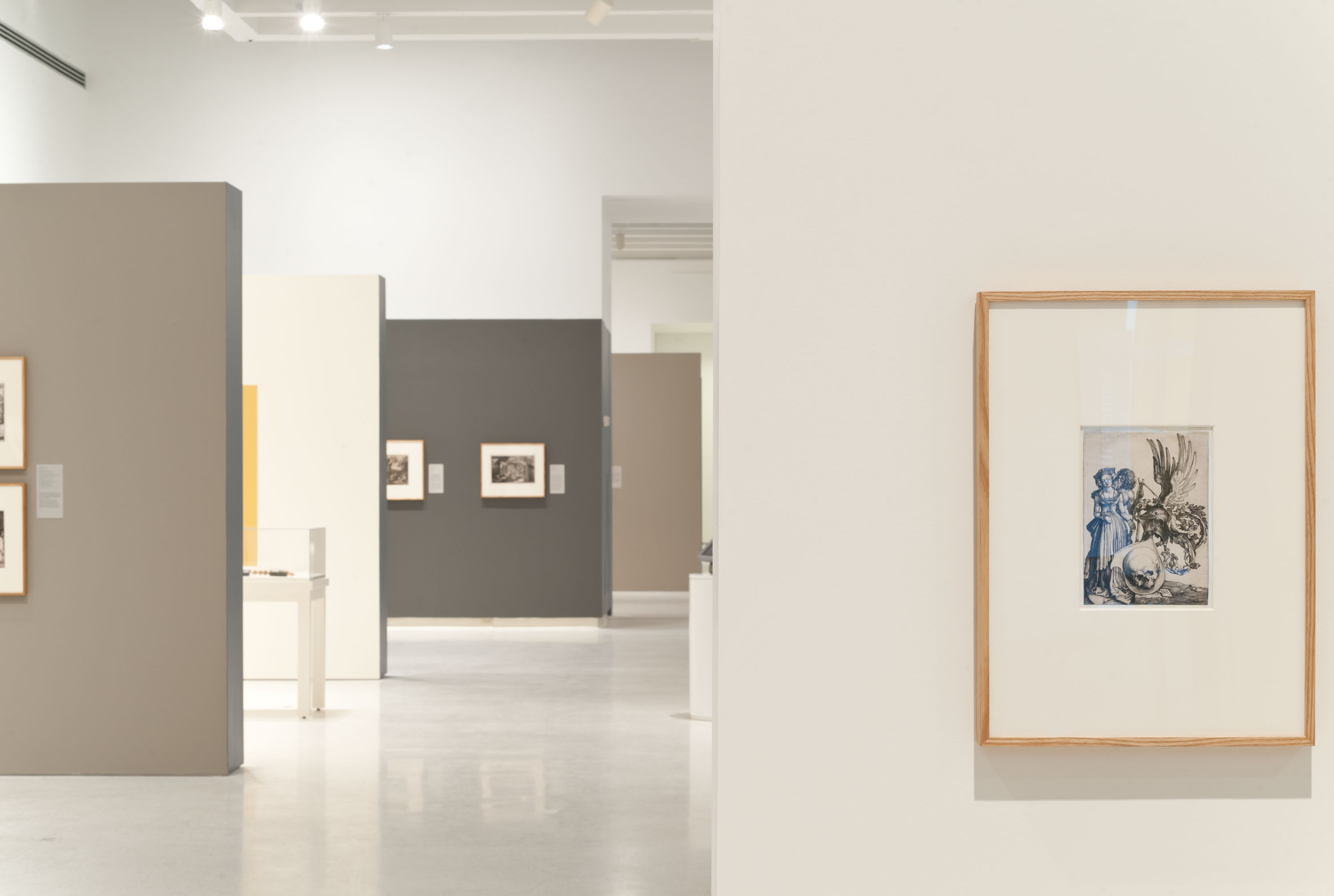 Installation view of Small Prints, Big Artists Masterpieces from the Renaissance to Baroque