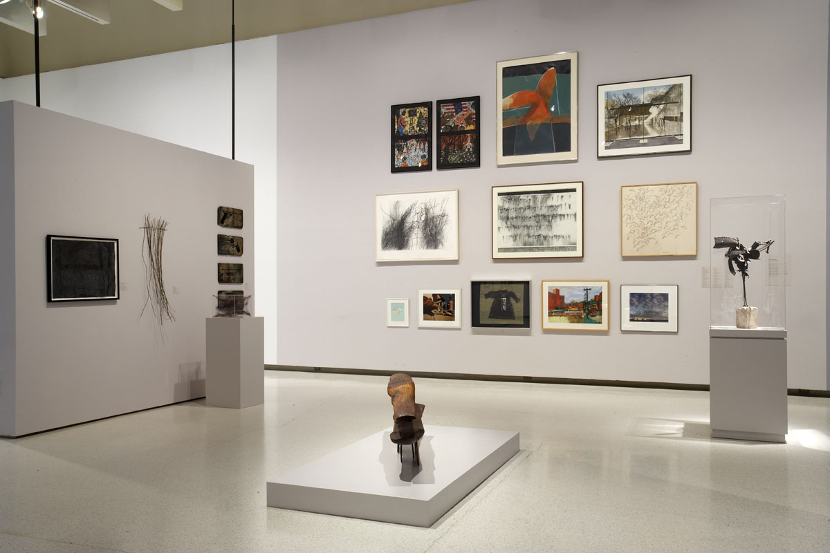 Installation view of The Popular Salon of the People: Associated Artists of Pittsburgh, 1911-2006