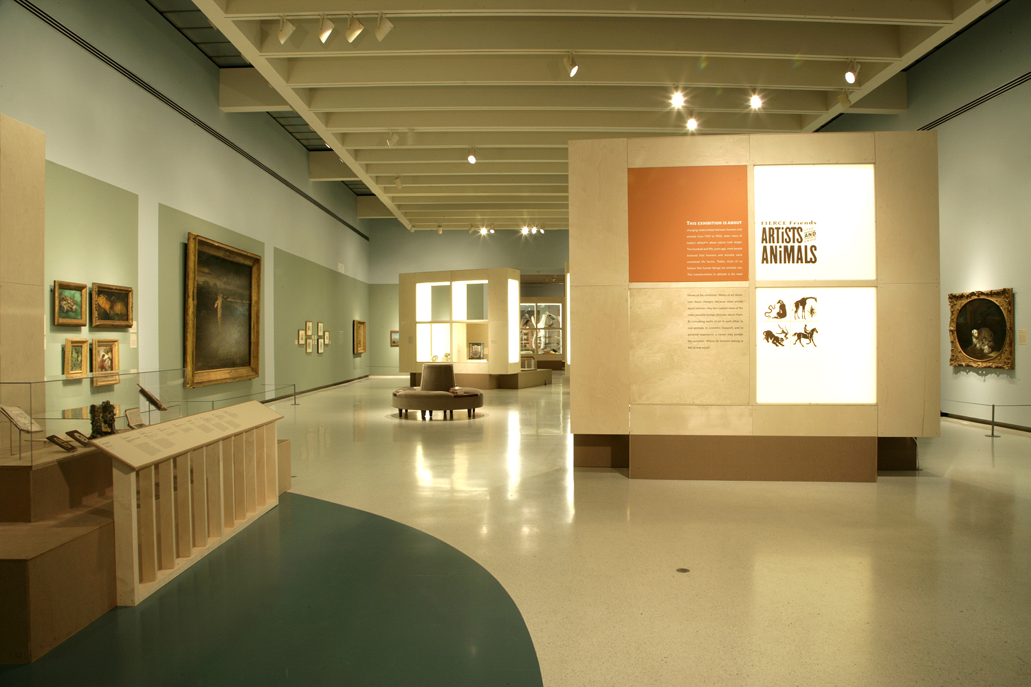 Installation view of Fierce Friends Artists and Animals, 1750-1900