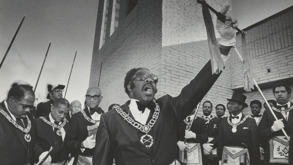 people at a ceremony