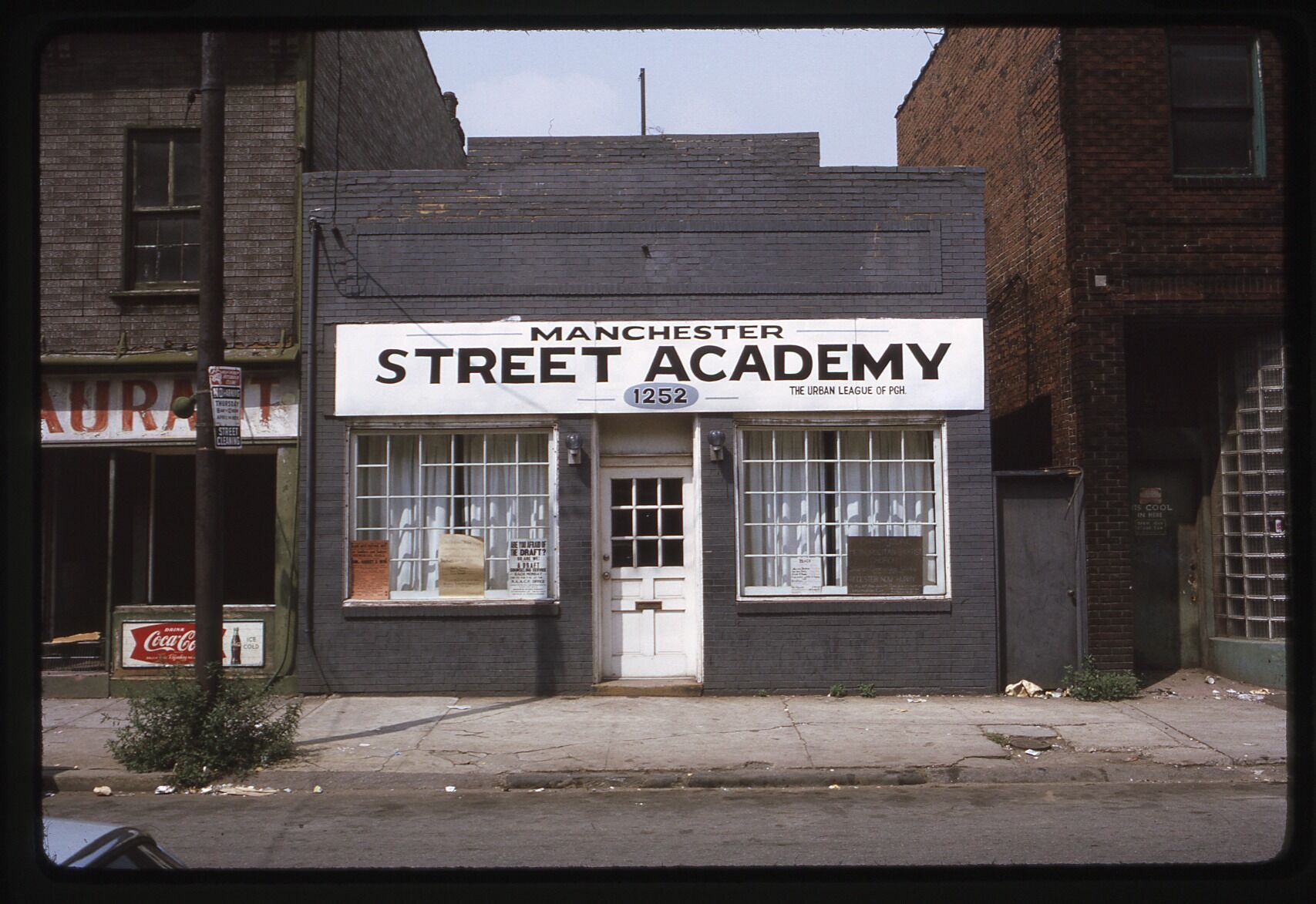 Manchester: Street Academy building, 1970, Courtesy of Pittsburgh City Archives