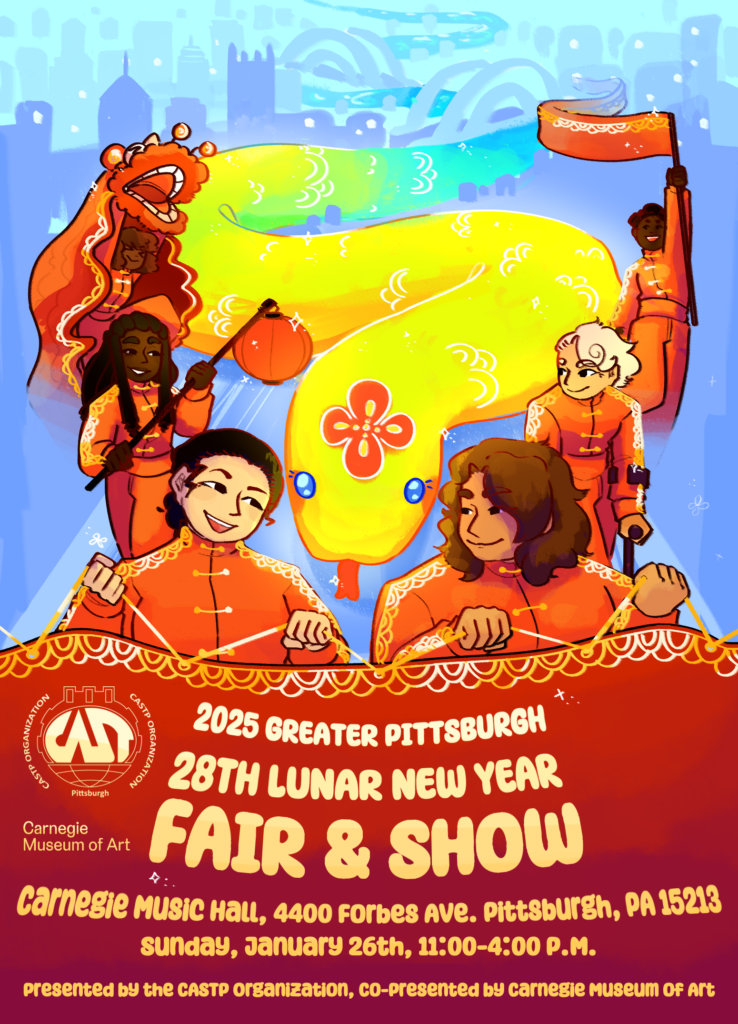 promotional poster for the 28th greater pittsburgh lunar new year fair and show