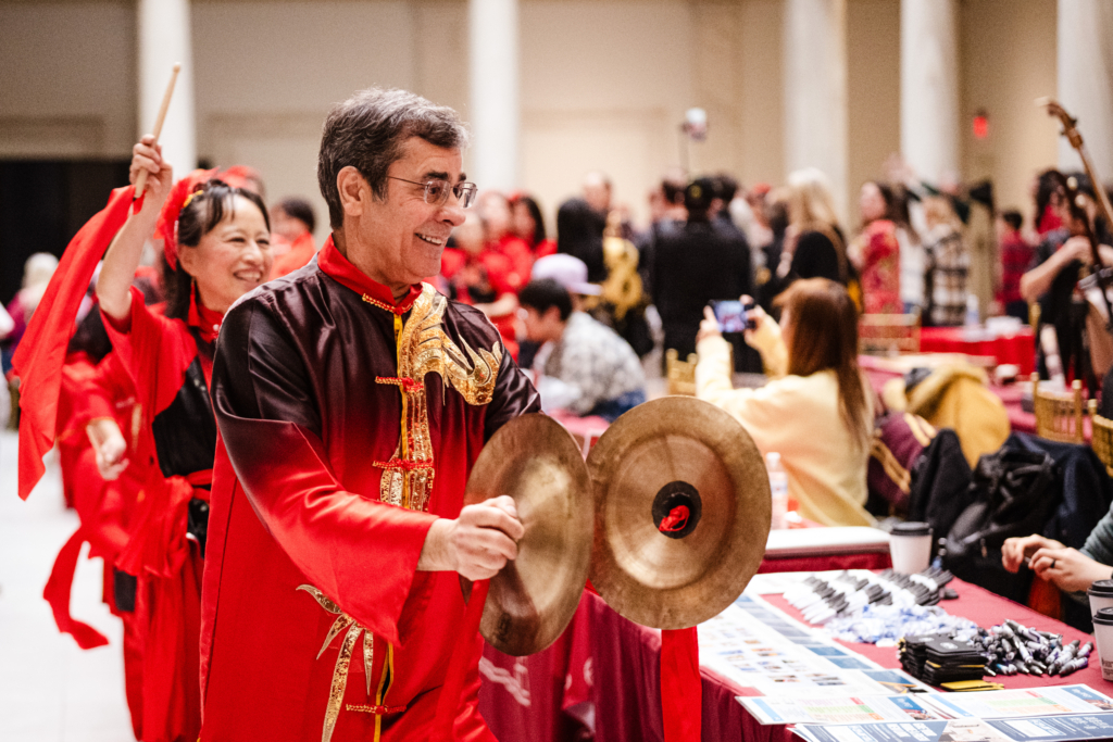 people celebrating the lunar new year