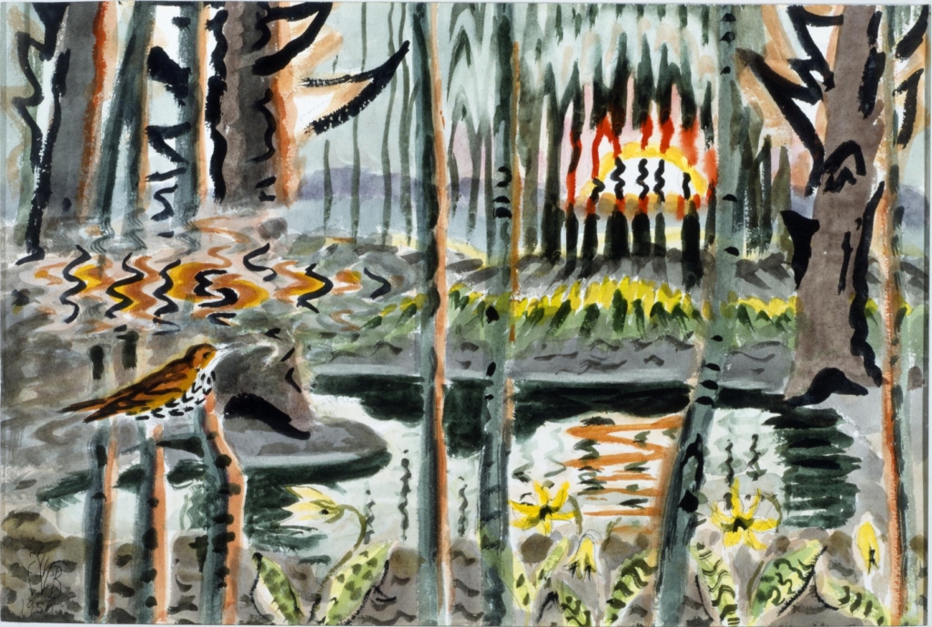 abstract painting of woods