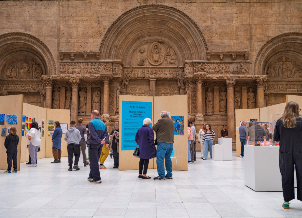 attendees of the youth art exhibition