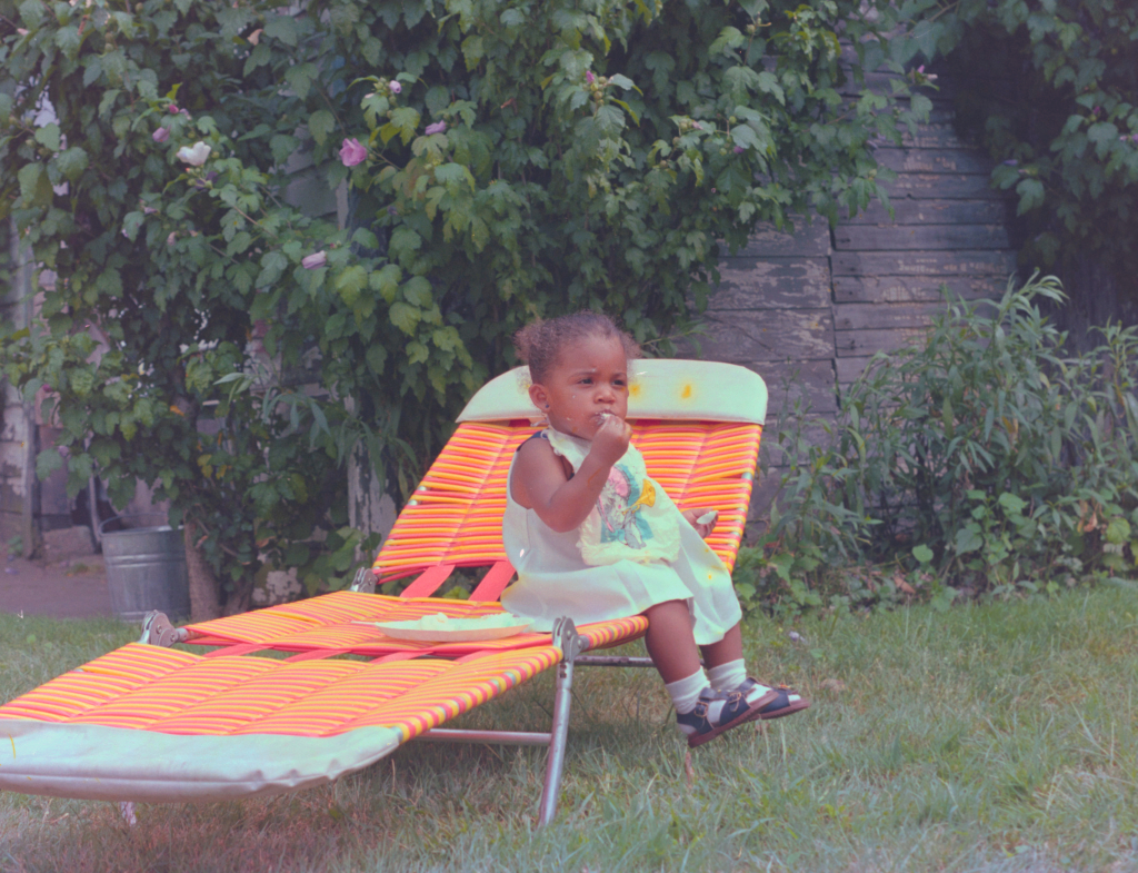 girl on an recliner chair