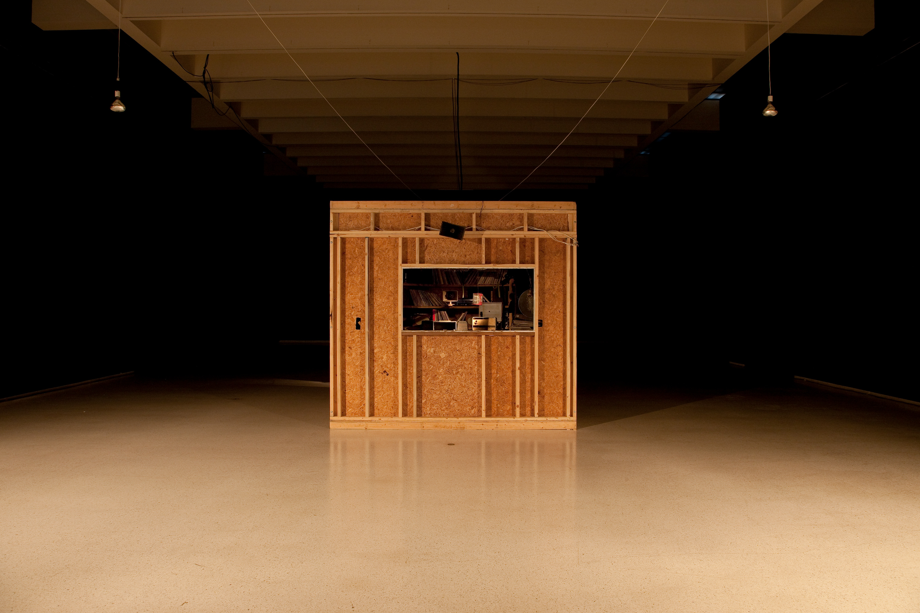 Installation view of Janet Cardiff and George Bures Miller: Opera for a Small Room