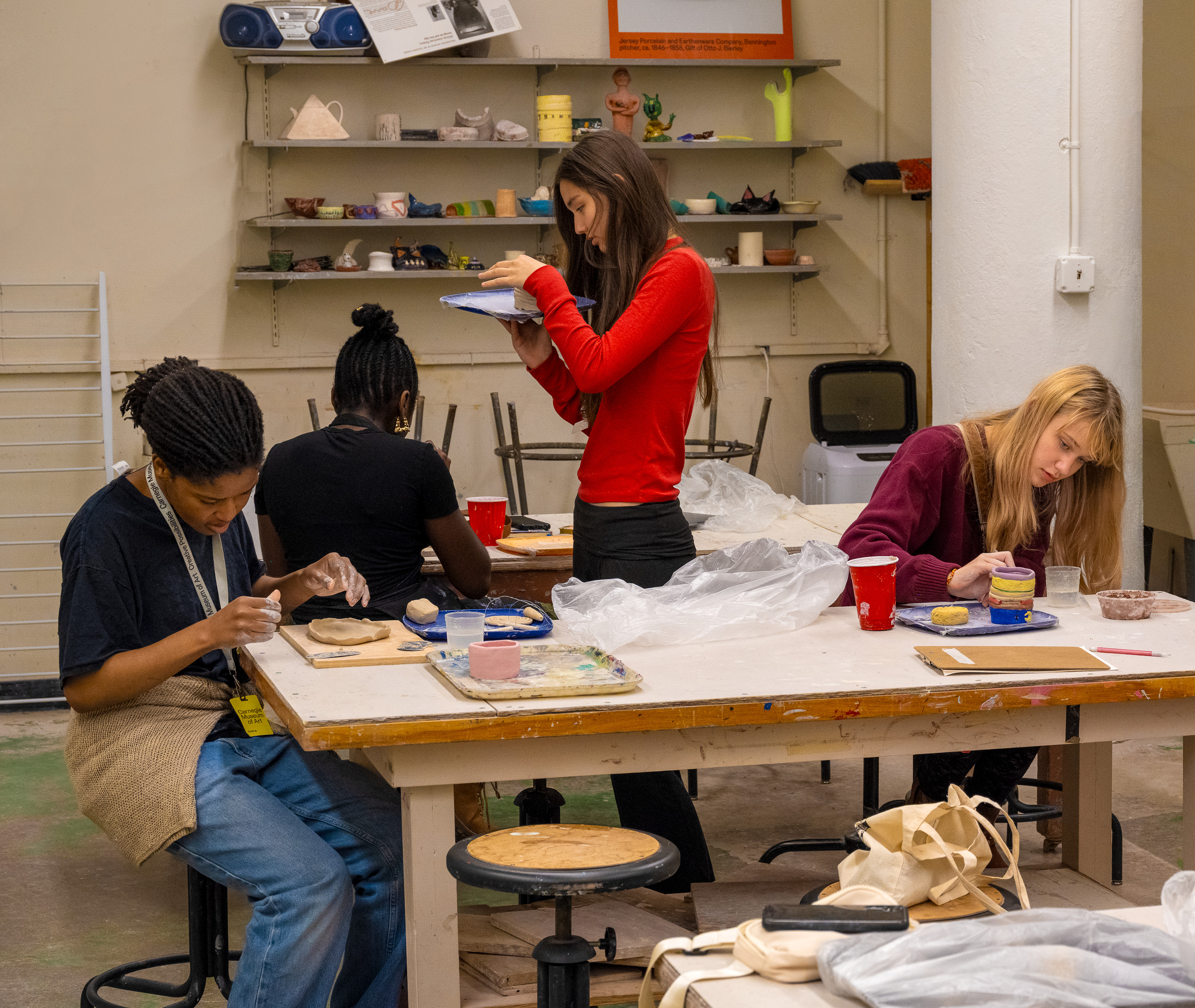 Youth Art Studio Teen Summer Session of kids making art