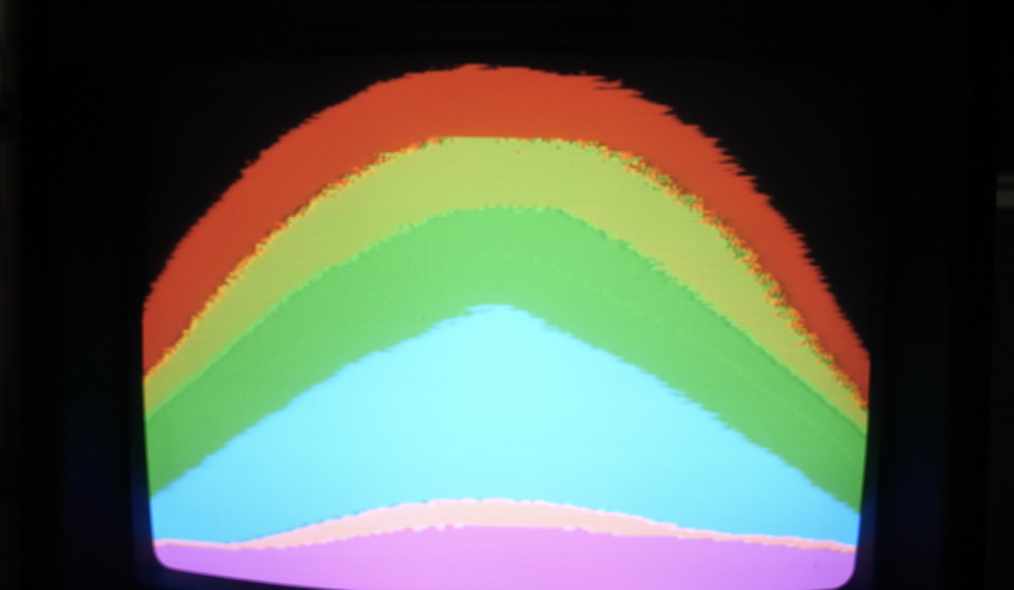 pixelated rainbow