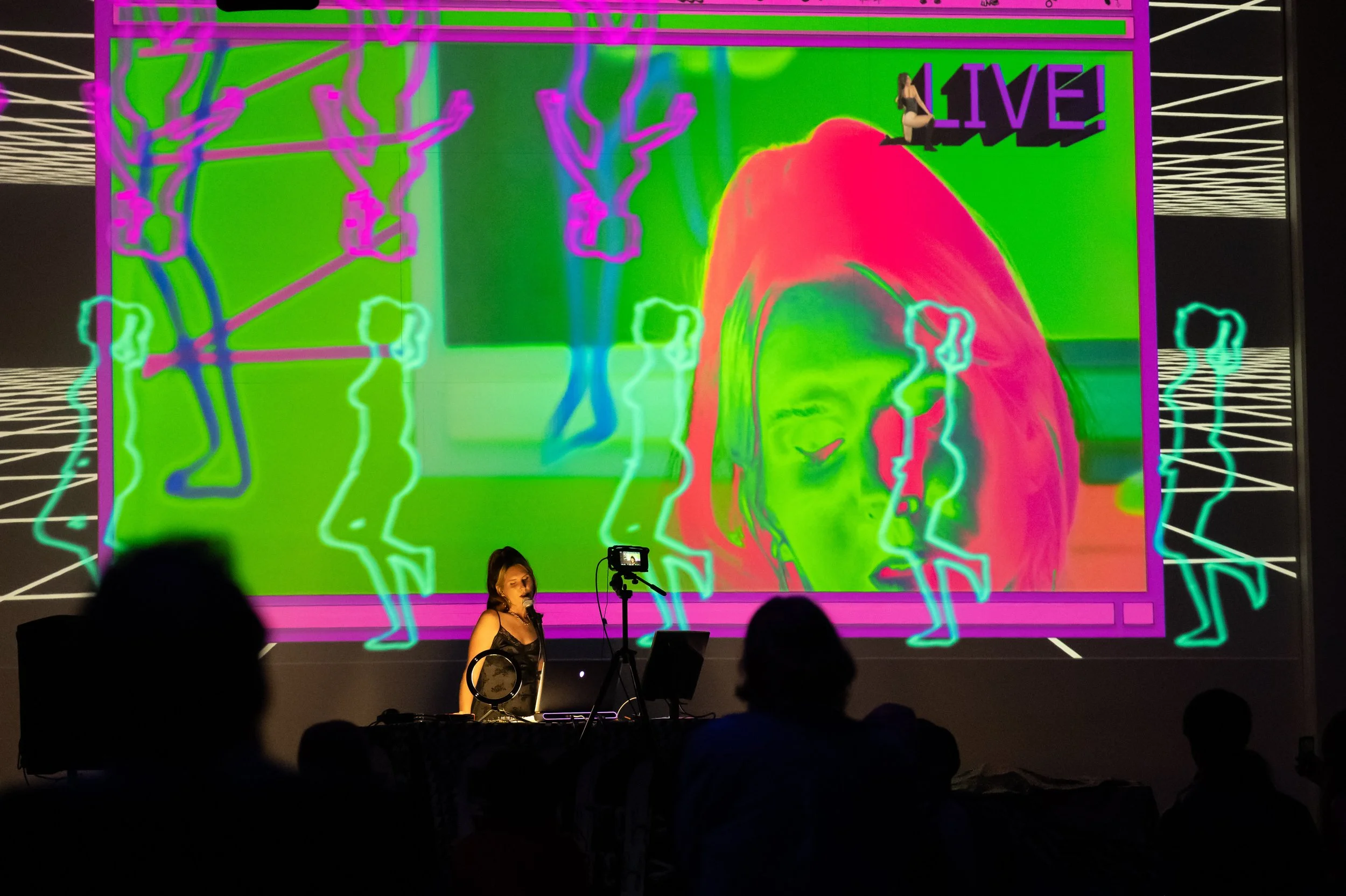 shot from projecton portals live video machine in the hall of architecture