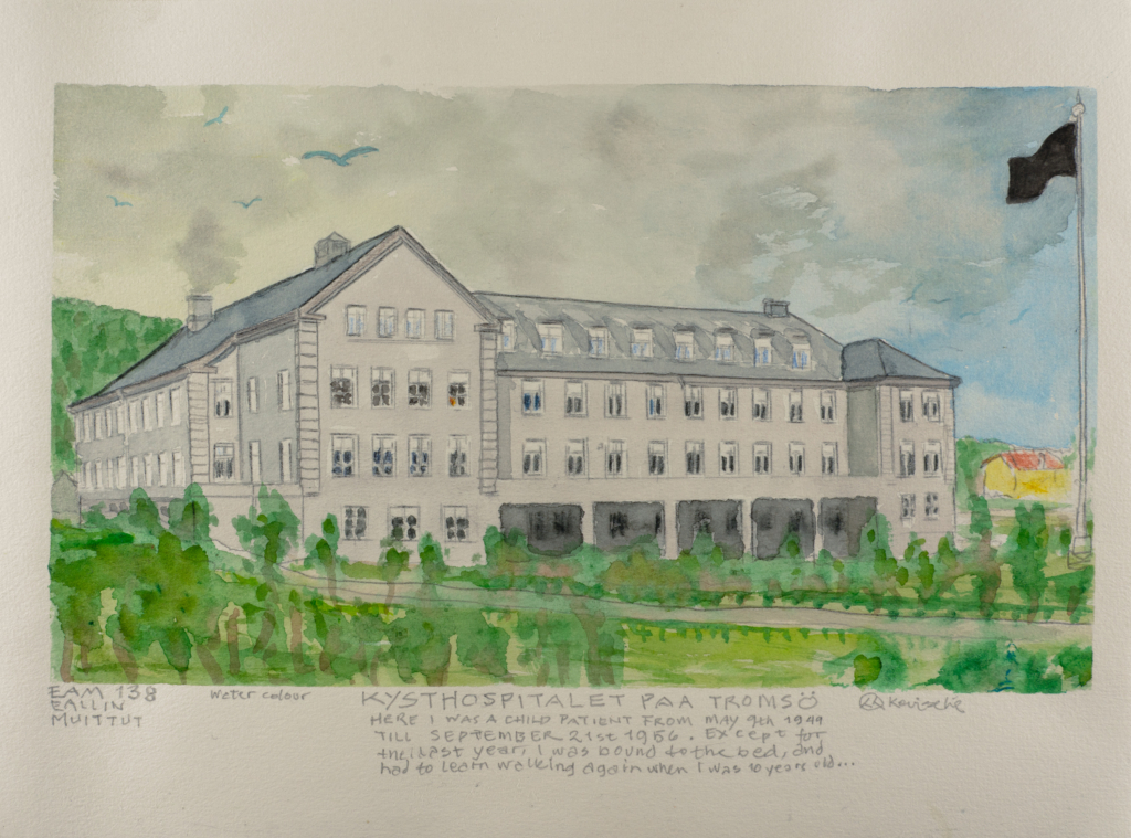 watercolor of a hospital