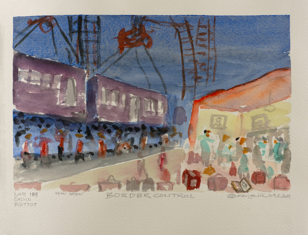 festival at night watercolor