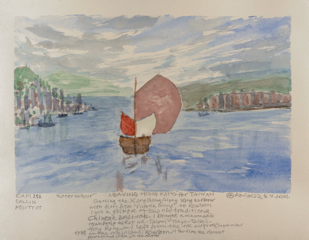 boat on a tributary watercolor