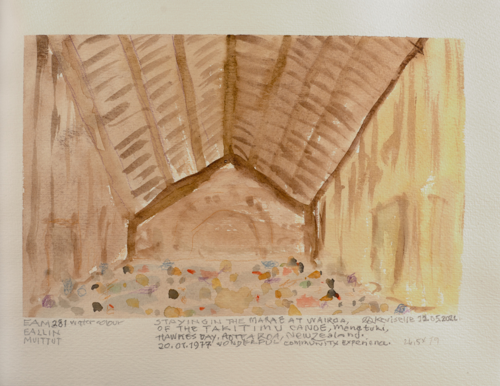 inside of a church watercolor