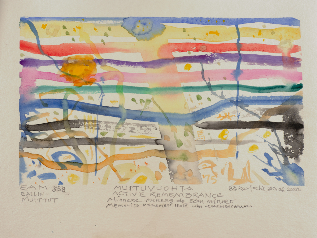 abstract watercolor of a tree