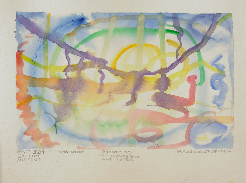 abstract painting of sun