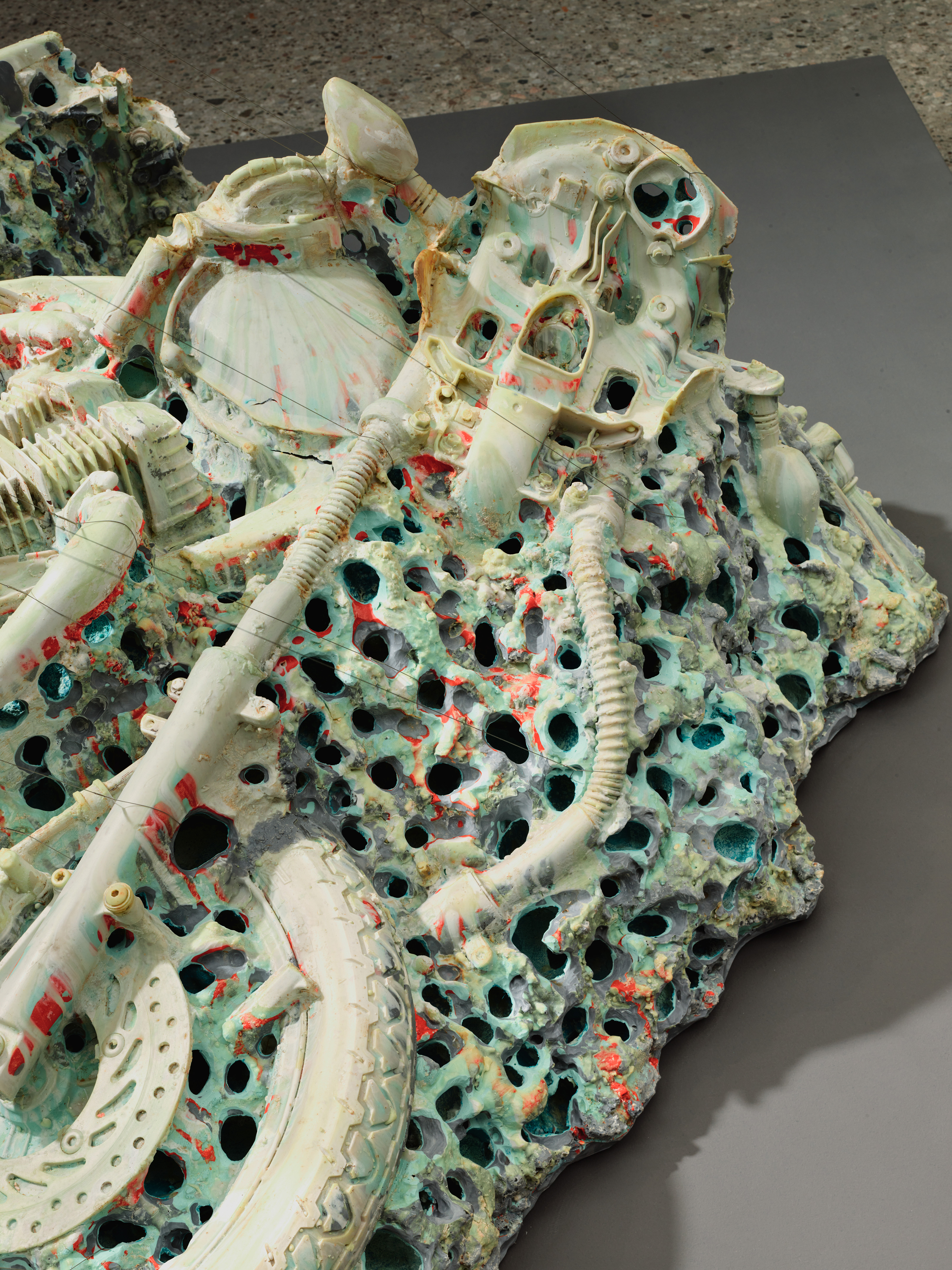 bike molded into polyurethane resin