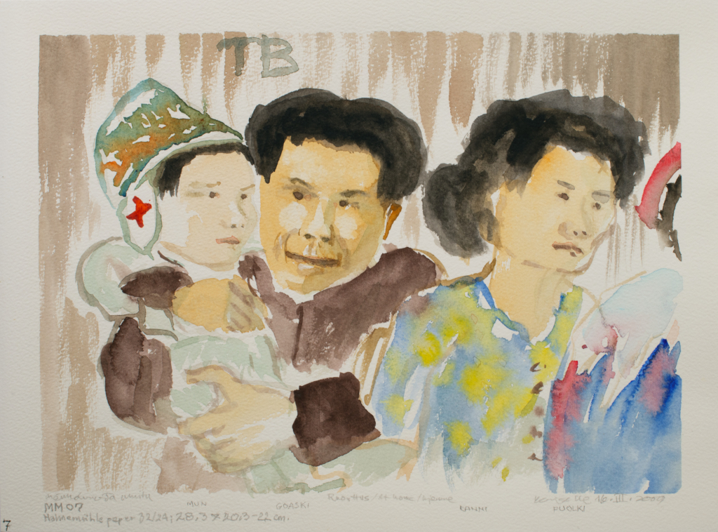 family of people watercolor