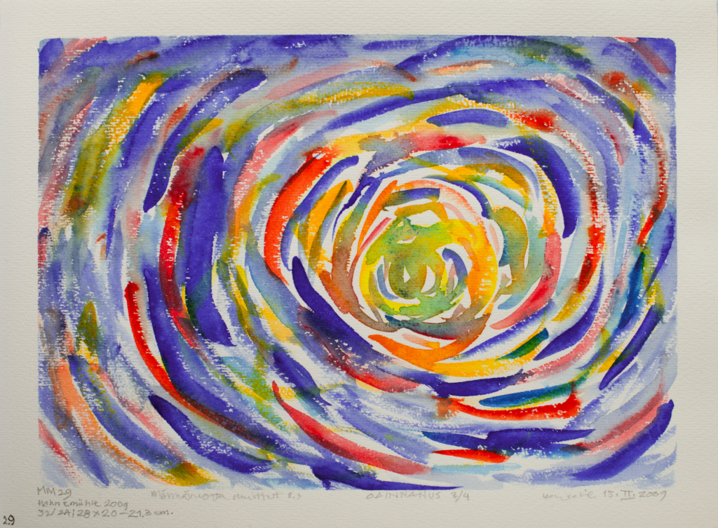 abstract sun watercolor