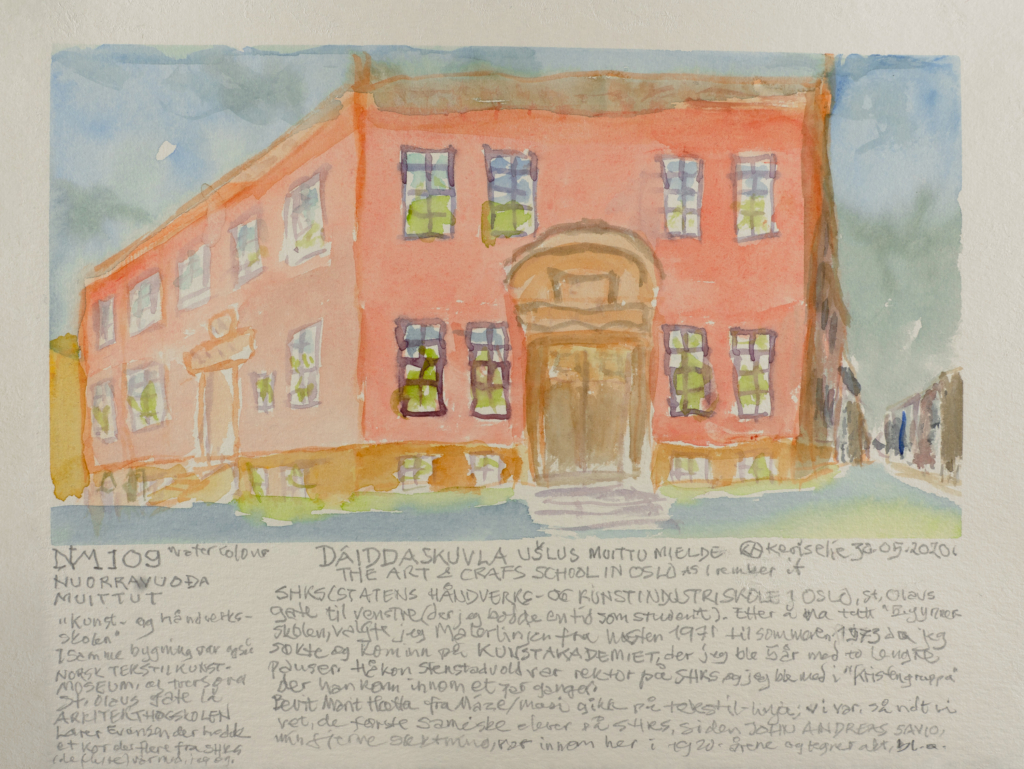 watercolor of a building