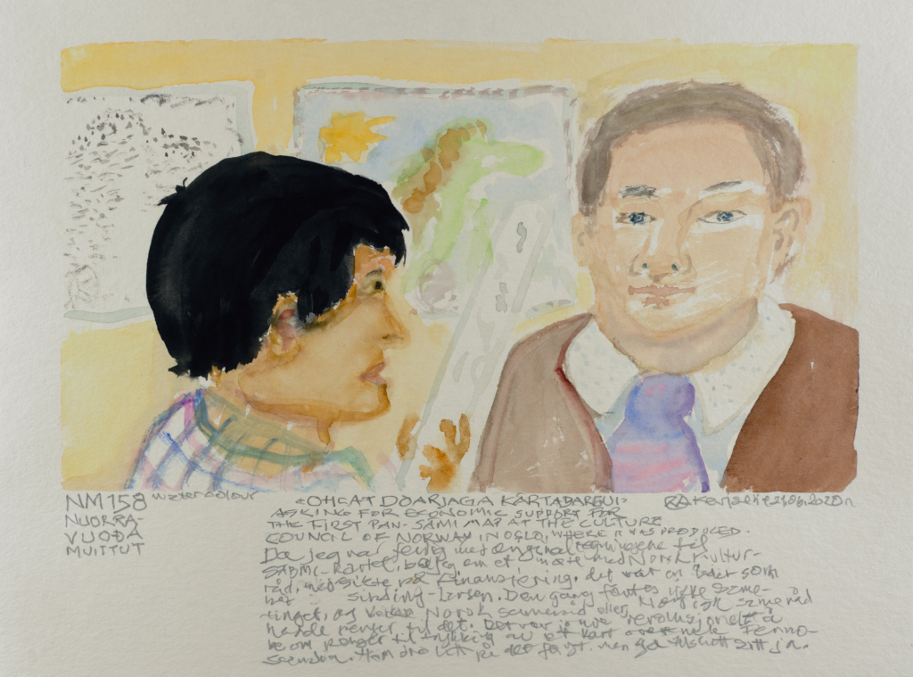 people talking watercolor