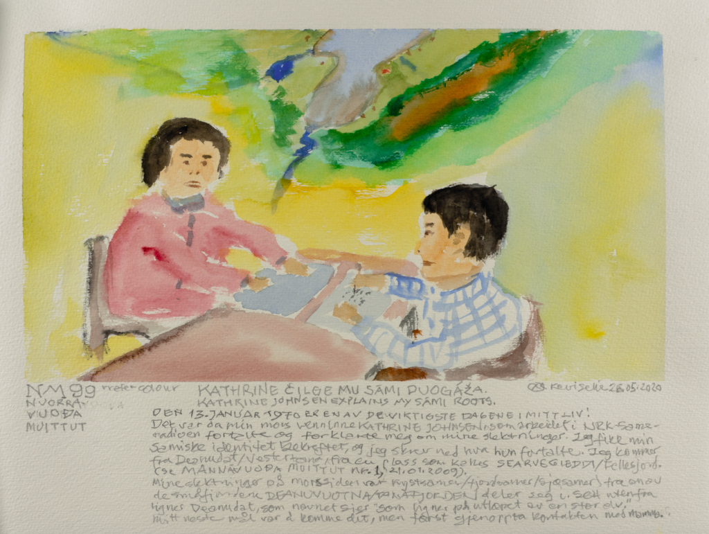 people at a table writing watercolor