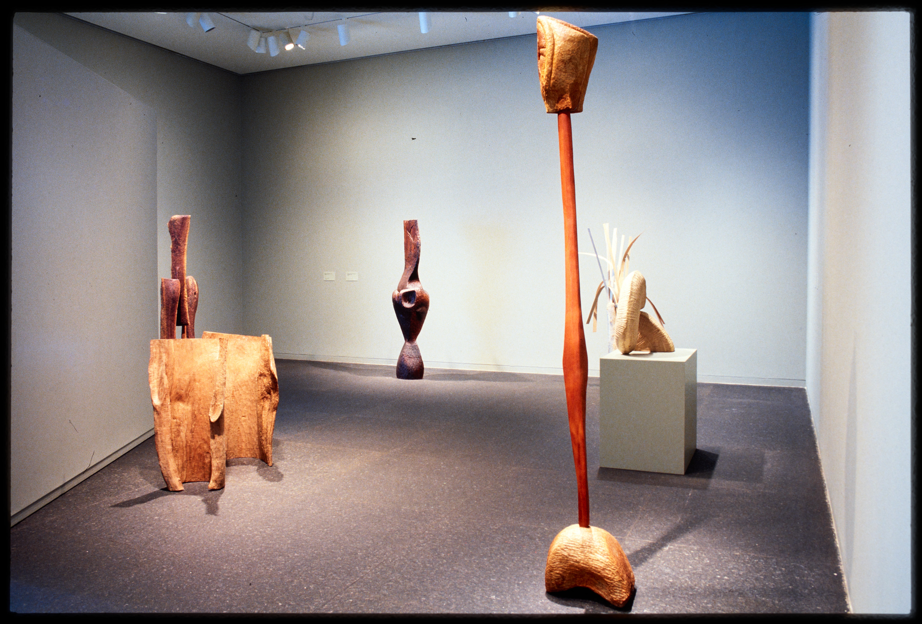 Sculptures in a Gallery