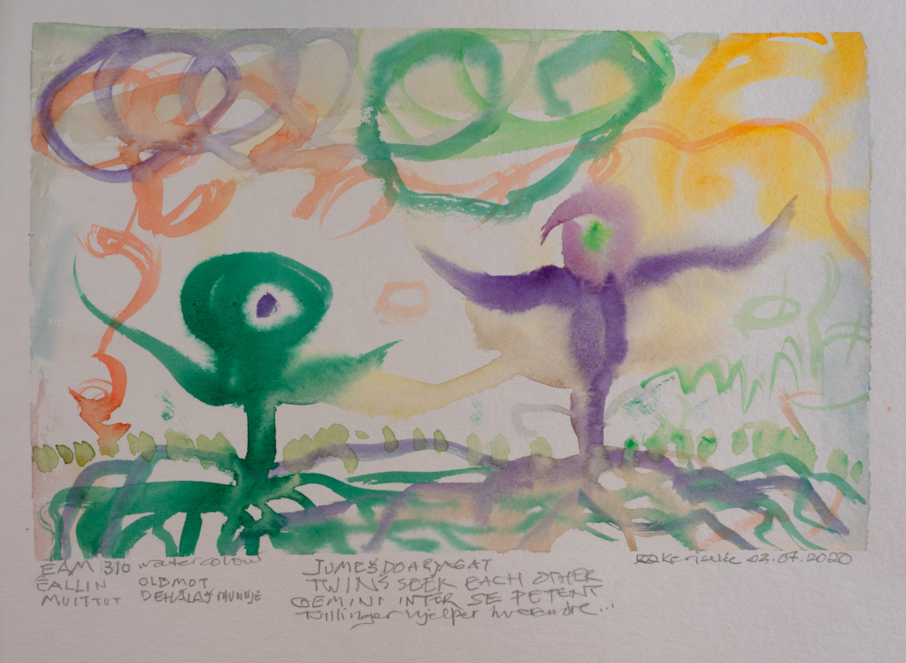 abstract watercolor drawing