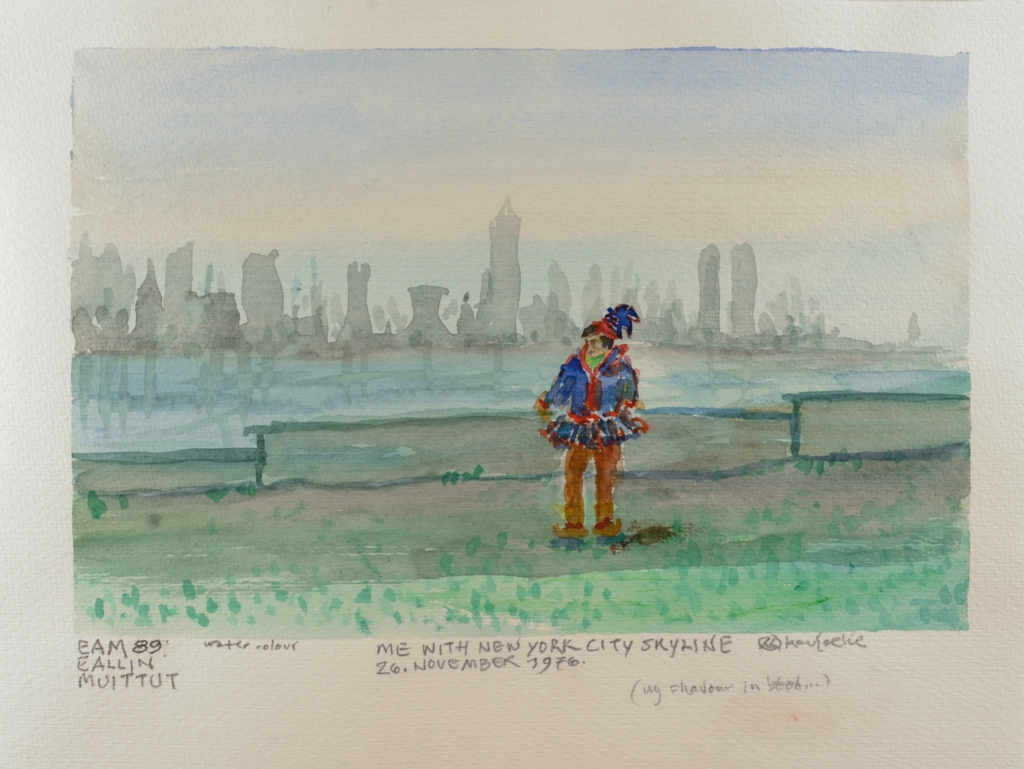 watercolor of a clown