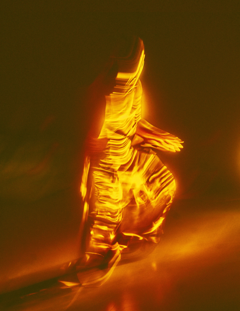 a person on fire