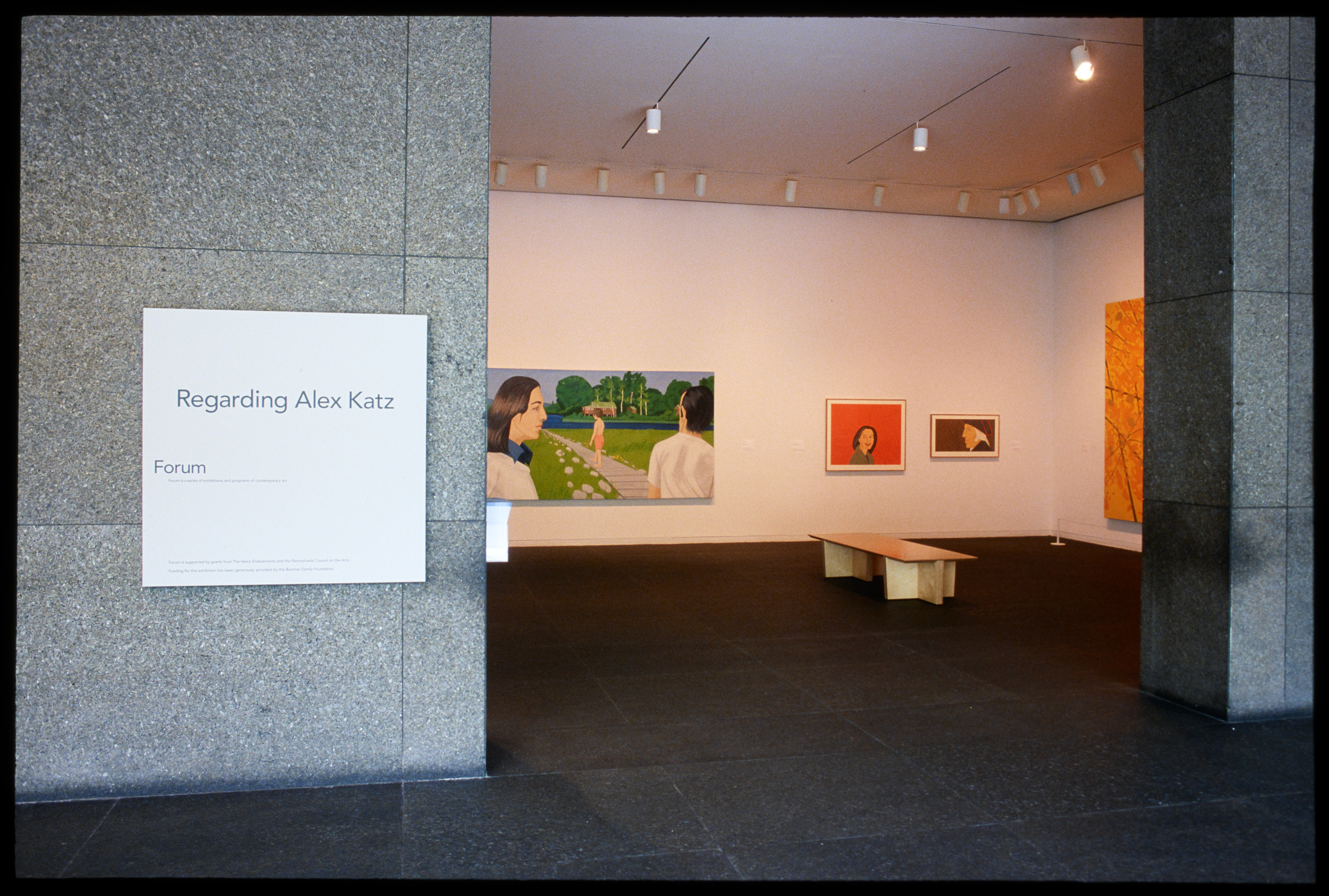 Installation view of Forum 42: Regarding Alex Katz, Carnegie Museum of Art, Pittsburgh (July 15, 2000–September 10, 2000)