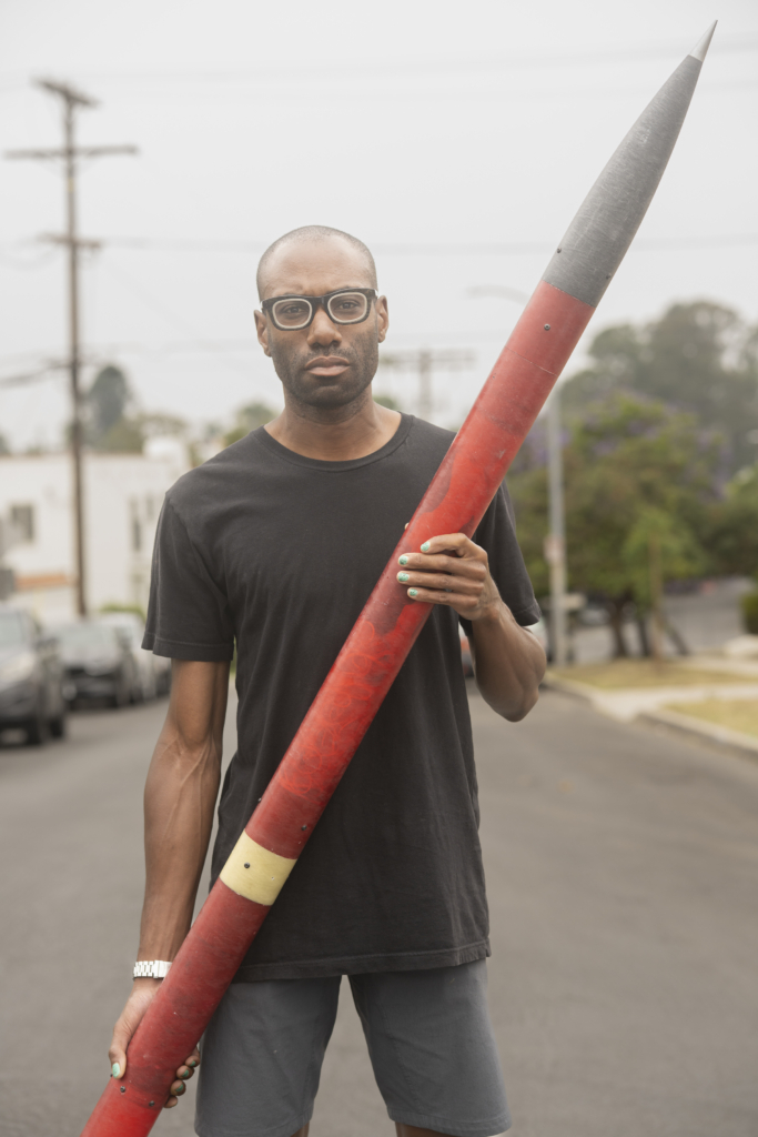 Daid Roy with rocket